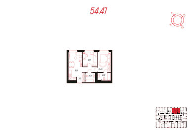 47 м², 2-комнатная квартира 6 500 000 ₽ - изображение 79