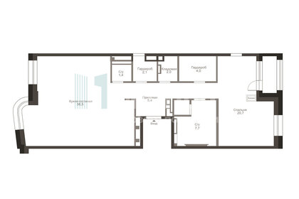 Квартира 82 м², 2-комнатная - изображение 1