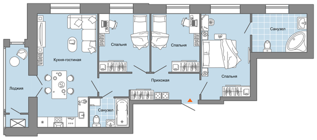87 м², 4-комнатная квартира 8 745 456 ₽ - изображение 19