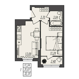 35 м², 1-комнатная квартира 3 900 000 ₽ - изображение 82