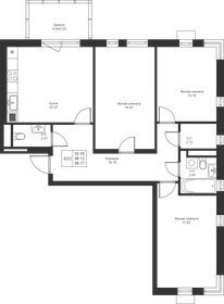 105,8 м², 4-комнатная квартира 12 167 000 ₽ - изображение 55