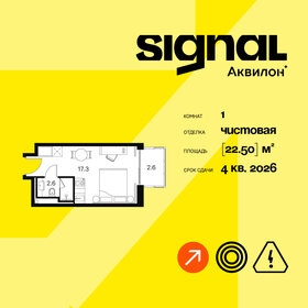 22,4 м², 1-комнатные апартаменты 8 276 229 ₽ - изображение 18