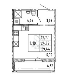 33,3 м², 1-комнатная квартира 5 400 000 ₽ - изображение 54