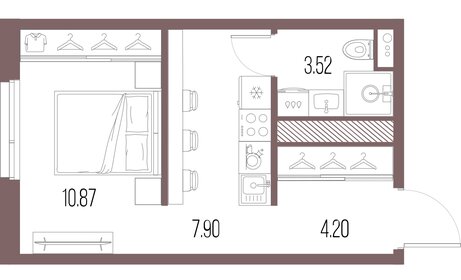 33 м², апартаменты-студия 8 942 850 ₽ - изображение 78