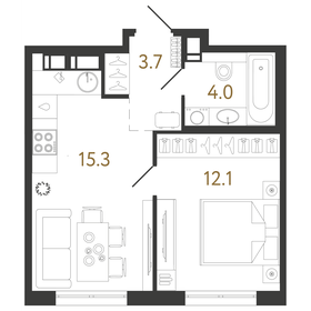 36,2 м², 1-комнатная квартира 10 638 608 ₽ - изображение 66
