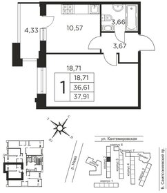 36,2 м², 1-комнатная квартира 12 416 000 ₽ - изображение 9