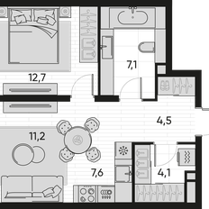 Квартира 47,2 м², 2-комнатная - изображение 2