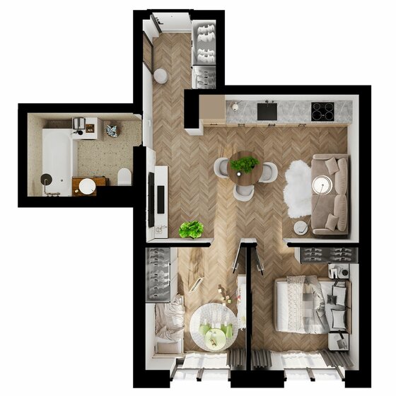 44,7 м², 1-комнатная квартира 7 286 100 ₽ - изображение 40