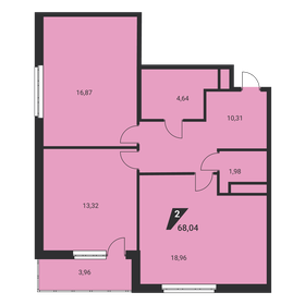 65,1 м², 2-комнатная квартира 9 950 000 ₽ - изображение 73