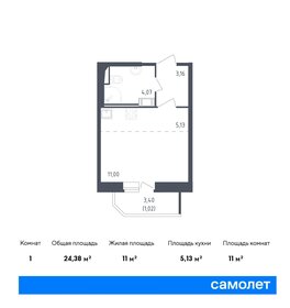 Квартира 24,4 м², студия - изображение 1