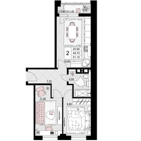 50 м², 2-комнатная квартира 15 250 000 ₽ - изображение 61