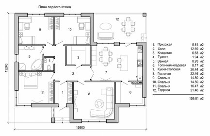 170 м² дом, 5,5 сотки участок 5 600 000 ₽ - изображение 38