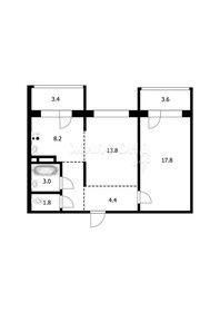 Квартира 52,8 м², 2-комнатная - изображение 1