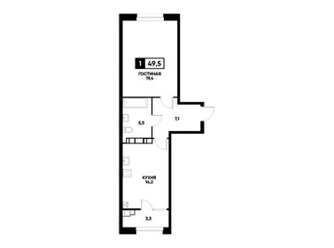 46,2 м², 1-комнатная квартира 5 499 000 ₽ - изображение 18