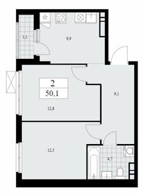 Квартира 51,1 м², 2-комнатная - изображение 1