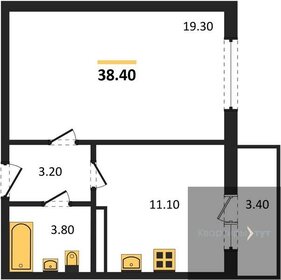 Квартира 38,4 м², 1-комнатная - изображение 1