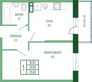 45 м², 1-комнатная квартира 7 250 000 ₽ - изображение 59