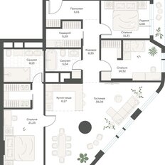 Квартира 121,7 м², 3-комнатная - изображение 2