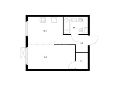 Квартира 32,2 м², 1-комнатная - изображение 1