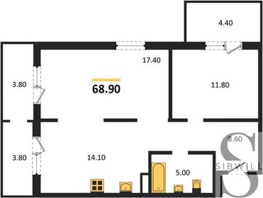 68,9 м², 2-комнатная квартира 7 150 000 ₽ - изображение 63