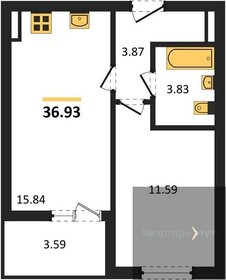 36,9 м², 1-комнатная квартира 5 724 150 ₽ - изображение 1