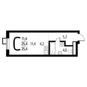 25,4 м², квартира-студия 7 086 600 ₽ - изображение 62