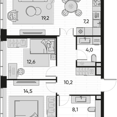 Квартира 75,8 м², 3-комнатная - изображение 2