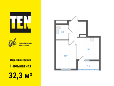 37 м², 1-комнатная квартира 5 500 000 ₽ - изображение 23