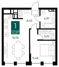 Квартира 45,9 м², 1-комнатная - изображение 1