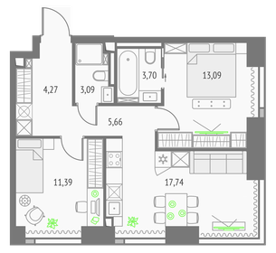 57 м², 2-комнатная квартира 21 000 000 ₽ - изображение 85