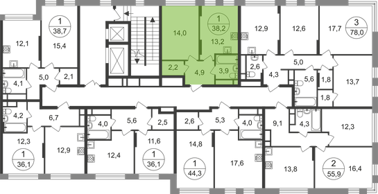 38,5 м², 1-комнатная квартира 10 500 000 ₽ - изображение 82