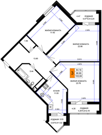 92,7 м², 3-комнатная квартира 14 062 590 ₽ - изображение 8