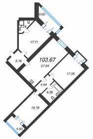 Квартира 103,1 м², 3-комнатная - изображение 1