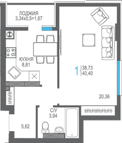 62,4 м², 1-комнатная квартира 10 000 000 ₽ - изображение 57