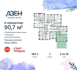 92,2 м², 3-комнатная квартира 21 000 000 ₽ - изображение 142