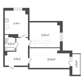 Квартира 56,1 м², 2-комнатная - изображение 1