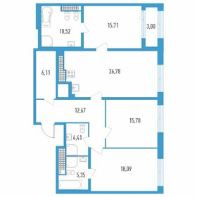 Квартира 116,8 м², 3-комнатная - изображение 1