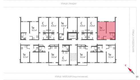 24,4 м², квартира-студия 4 150 000 ₽ - изображение 45