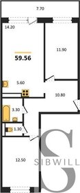 54 м², 2-комнатная квартира 6 800 000 ₽ - изображение 105