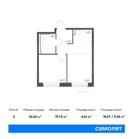 34,6 м², 1-комнатная квартира 10 716 035 ₽ - изображение 19