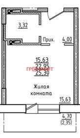 Квартира 27 м², студия - изображение 1