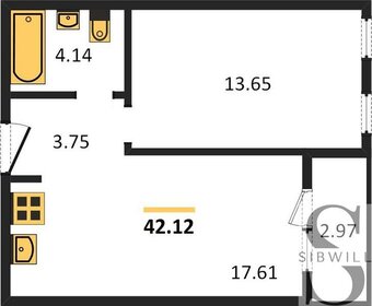 Квартира 42,1 м², 1-комнатная - изображение 1