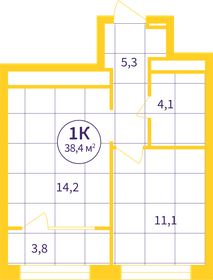 Квартира 36,5 м², 1-комнатная - изображение 2