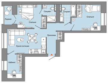 70 м², 3-комнатная квартира 7 242 126 ₽ - изображение 13