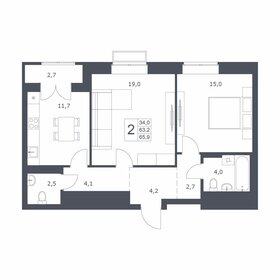 64,3 м², 2-комнатная квартира 8 950 000 ₽ - изображение 20