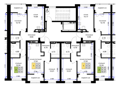 43,2 м², 1-комнатная квартира 4 927 080 ₽ - изображение 2