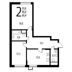 56 м², 2-комнатная квартира 12 980 000 ₽ - изображение 106
