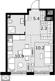 33,5 м², квартира-студия 11 600 000 ₽ - изображение 53