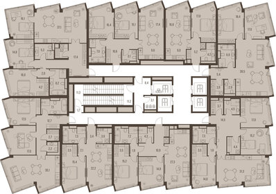 117,9 м², 3-комнатная квартира 88 151 704 ₽ - изображение 25