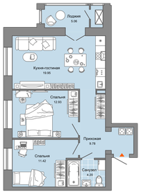 Квартира 61 м², 3-комнатная - изображение 1